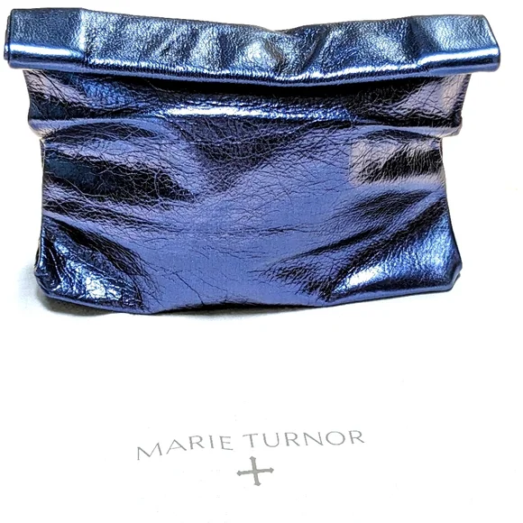 Marie Turnor | Bags | New Marie Turnor Metallic Leather Navy  display picture 1
